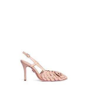BEAUTIISOLES Marissa Pointed Toe Slingback Pumps - Light Pink size 9